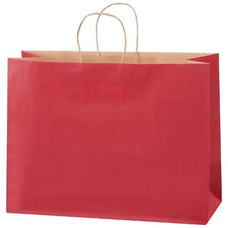 Bsc Preferred 16 x 6 x 12'' Scarlet Tinted Shopping Bags, 250PK BUY00032153